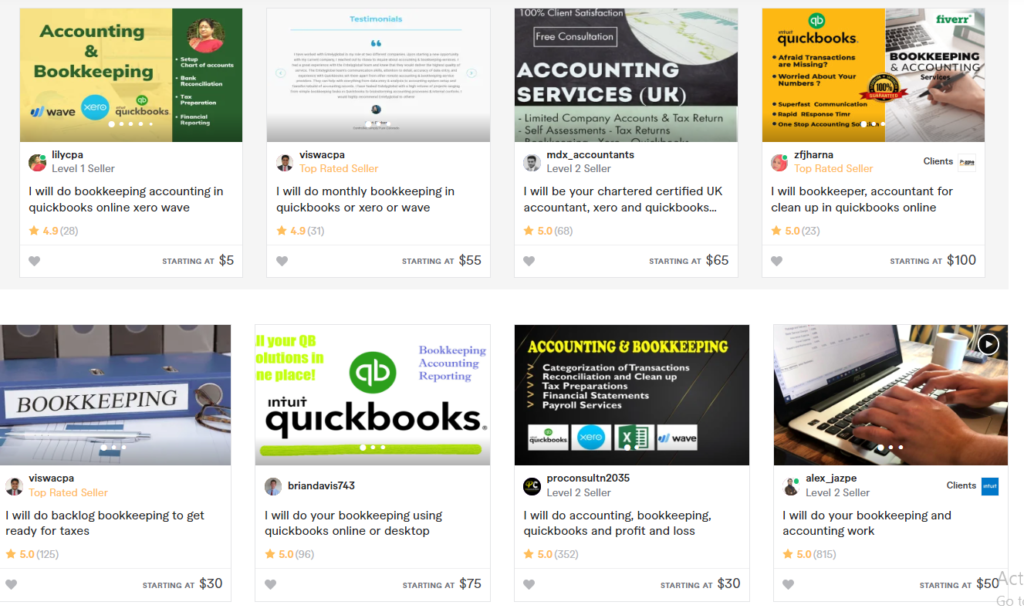 Best Bookkeeping Service Freelancers on Fiverr