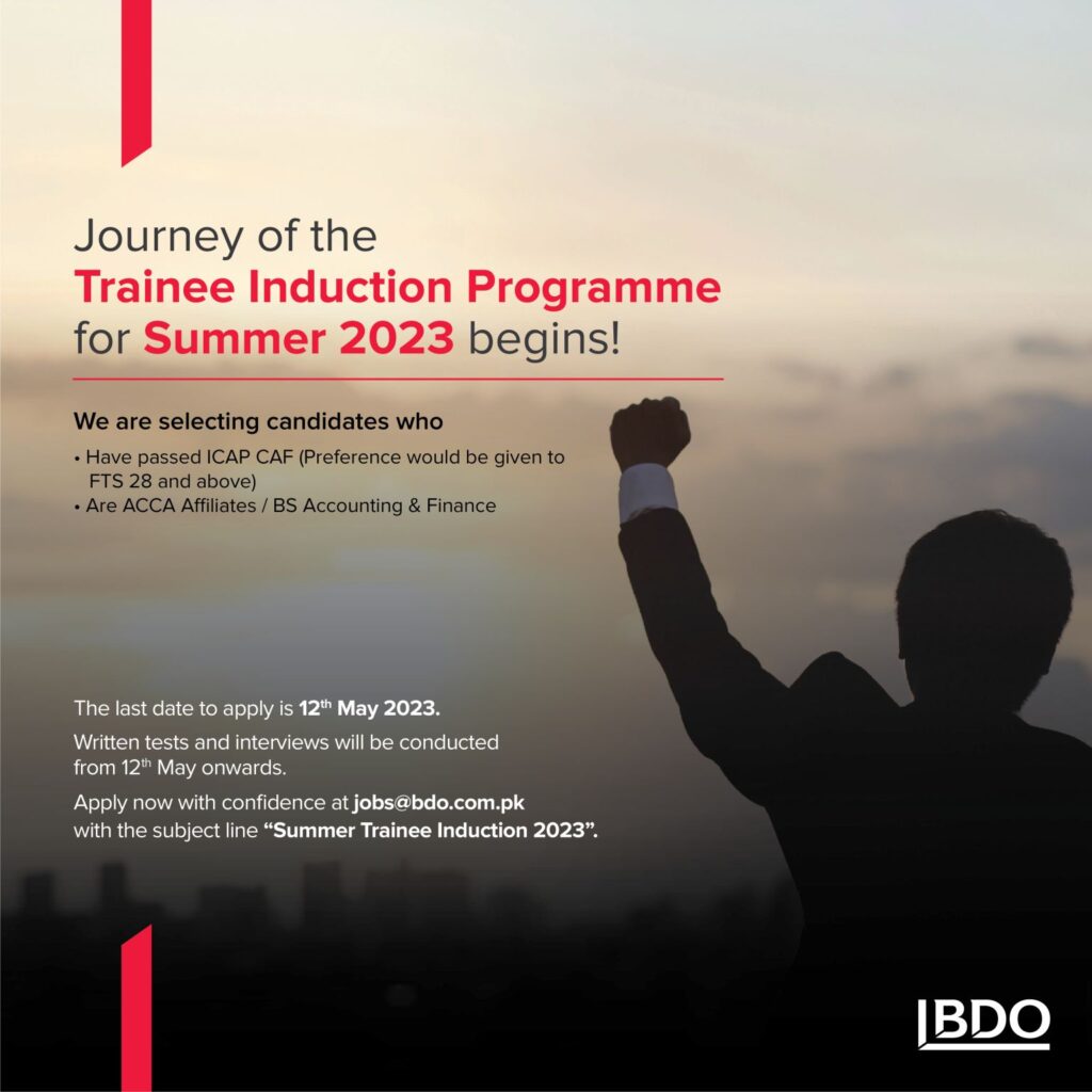 BDO CA Trainee Induction